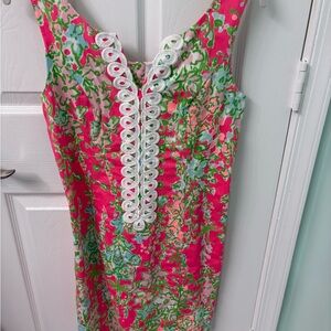 Gabby Shift Dress Floral Sleeveless Dress with Lace Detail